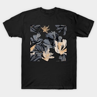 Smoke and Gold Flowers T-Shirt